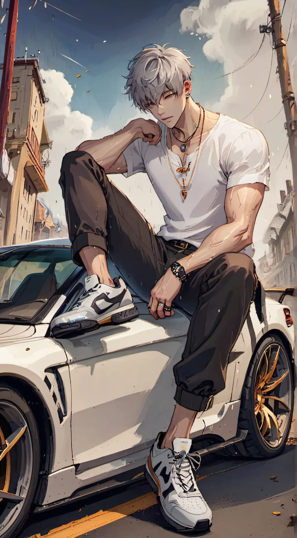 ai character: 🤍🖤 Jâÿ 🖤🤍 background