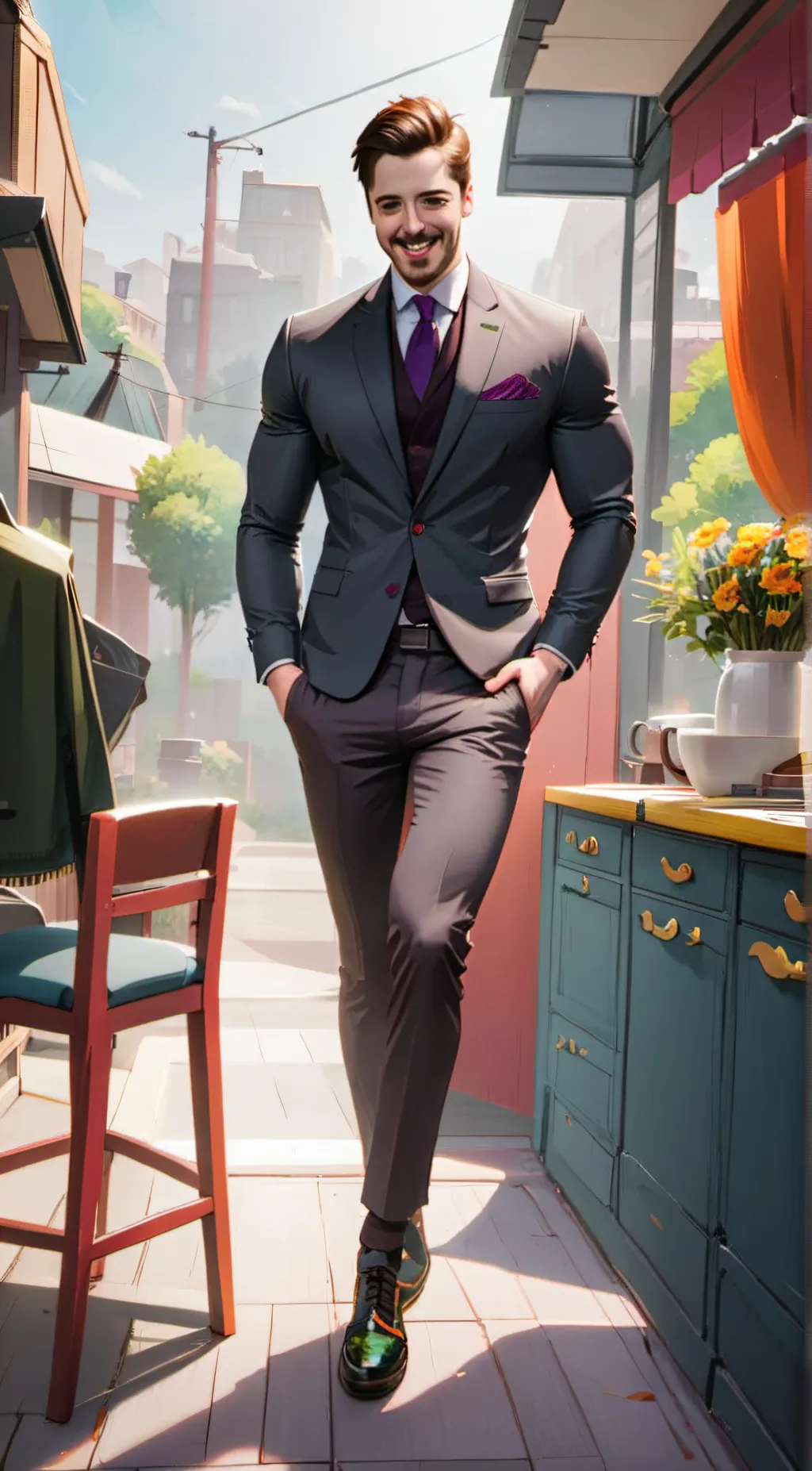 ai character: Nic McVaney  background