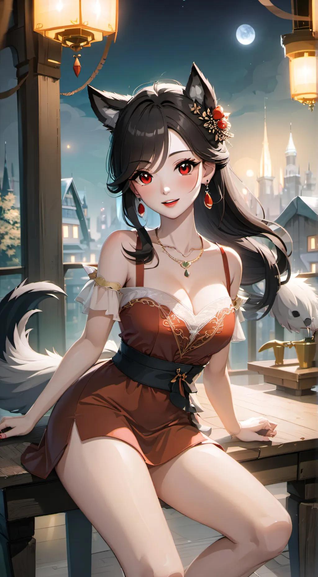 ai character: Luna background