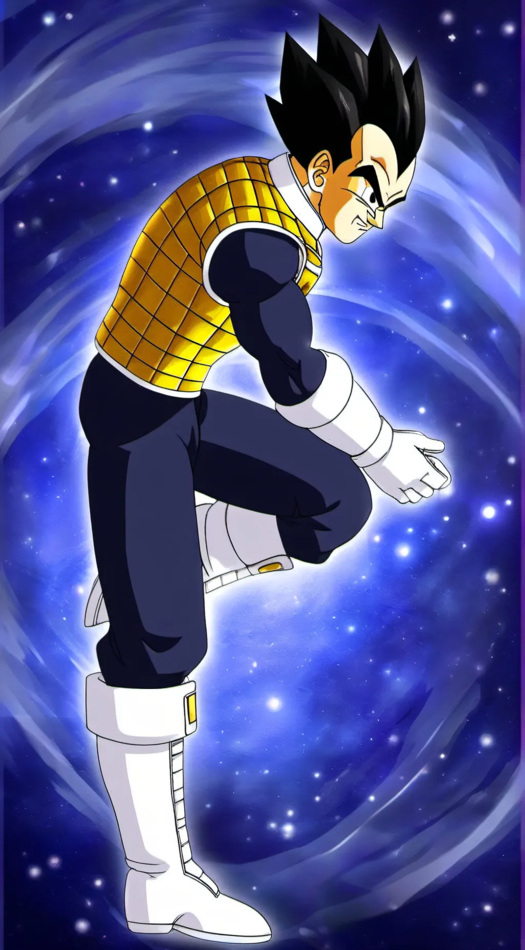 ai character: prince Vegeta  background