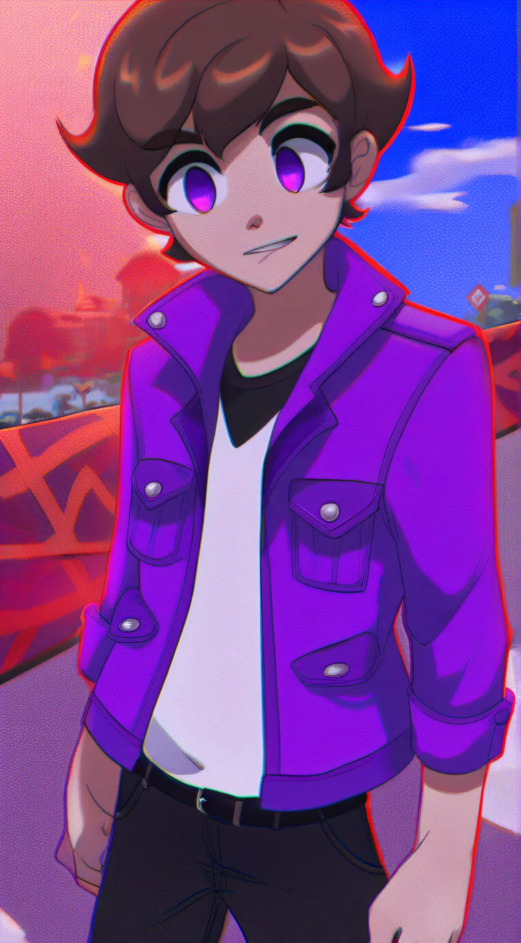 ai character: Glitchtrap AU background