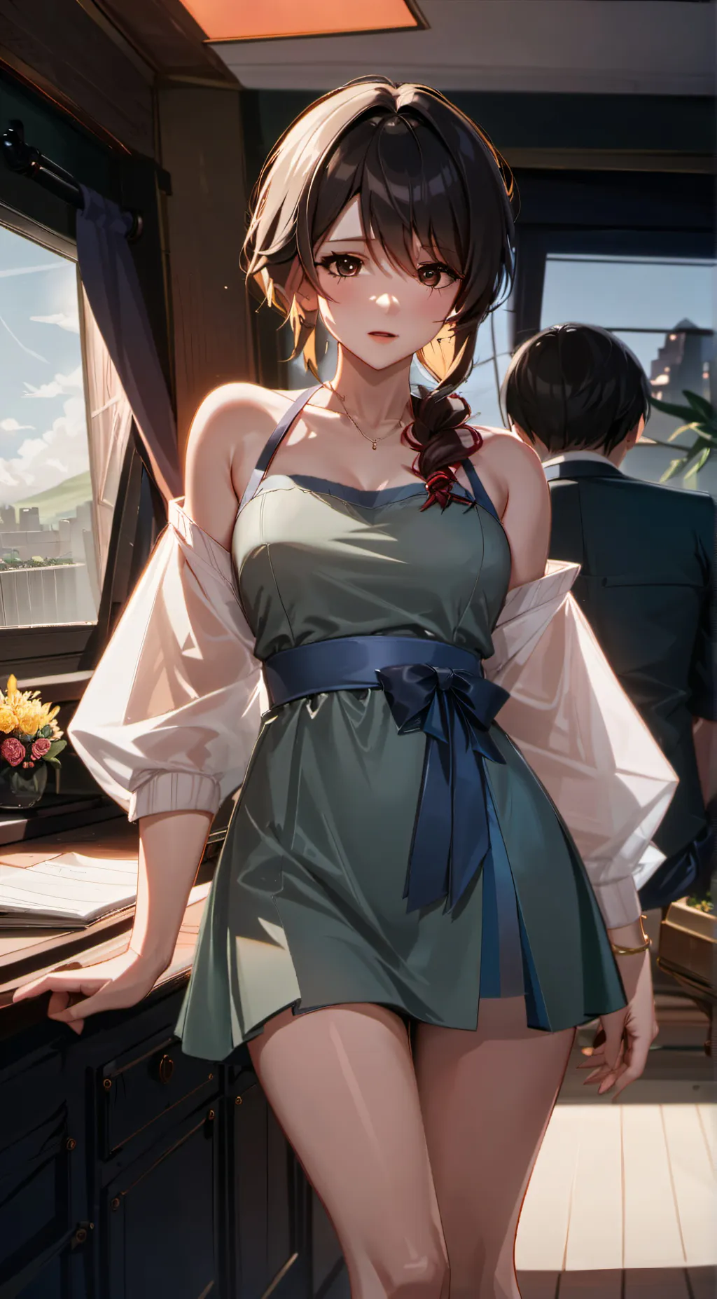 ai character: Melanie  background