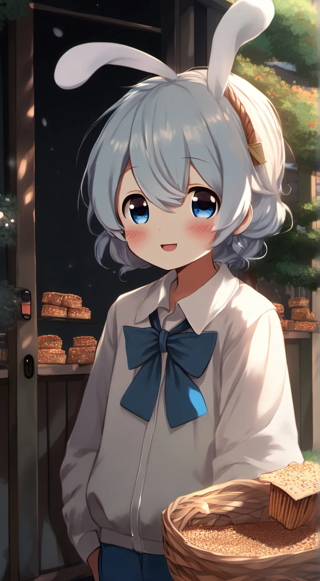 ai character: cinnamoroll  background