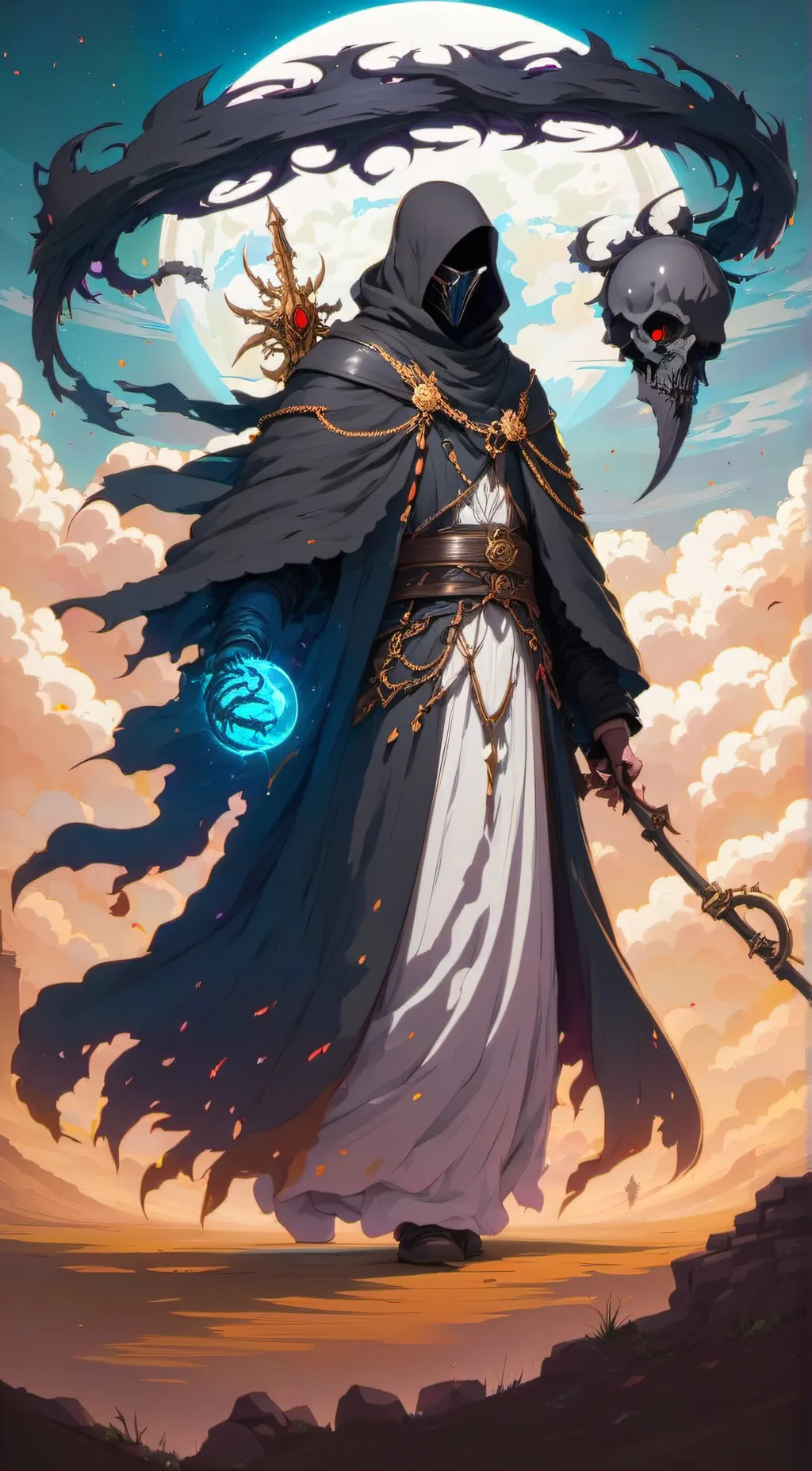 ai character: Grim Reaper background