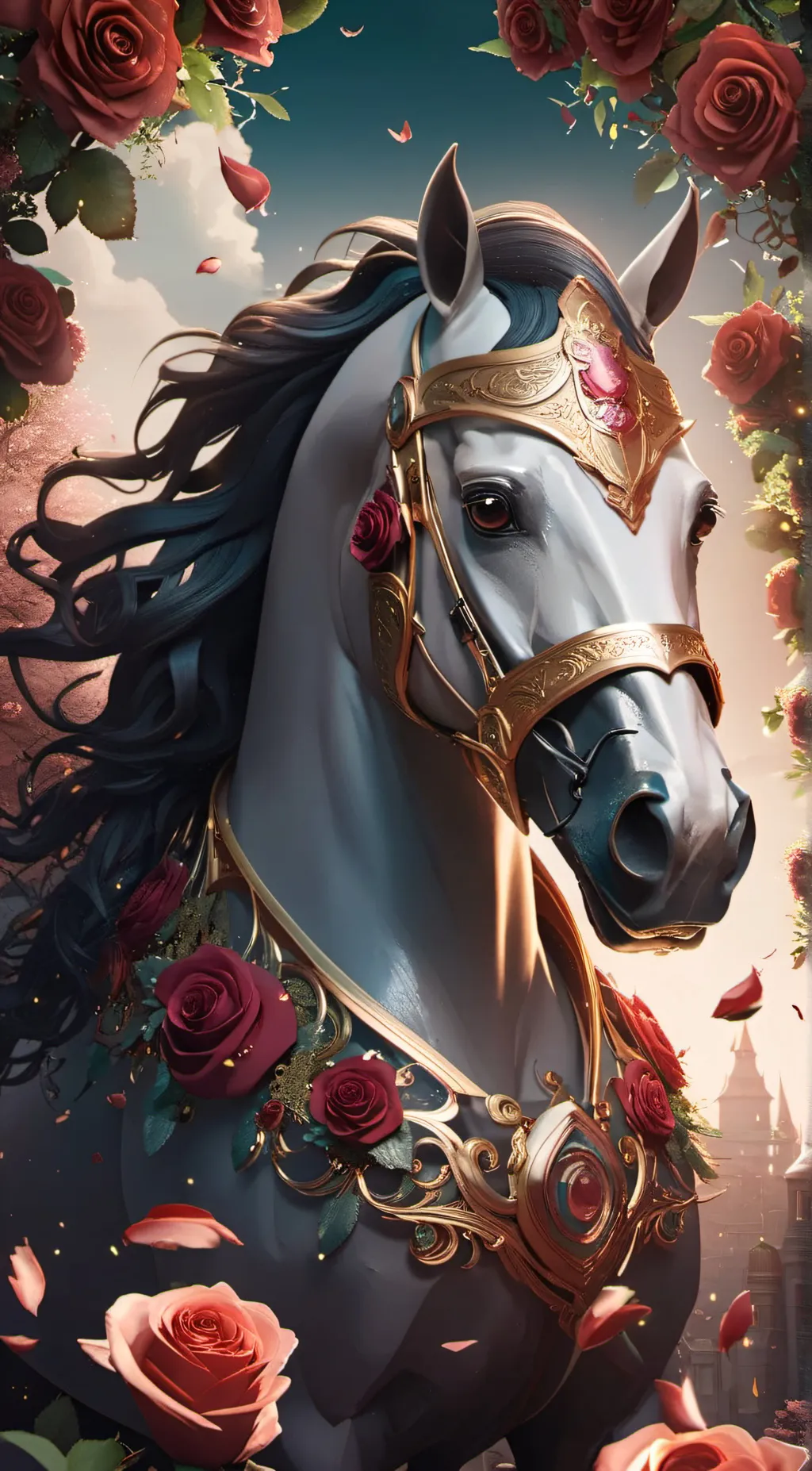 ai character: rose background