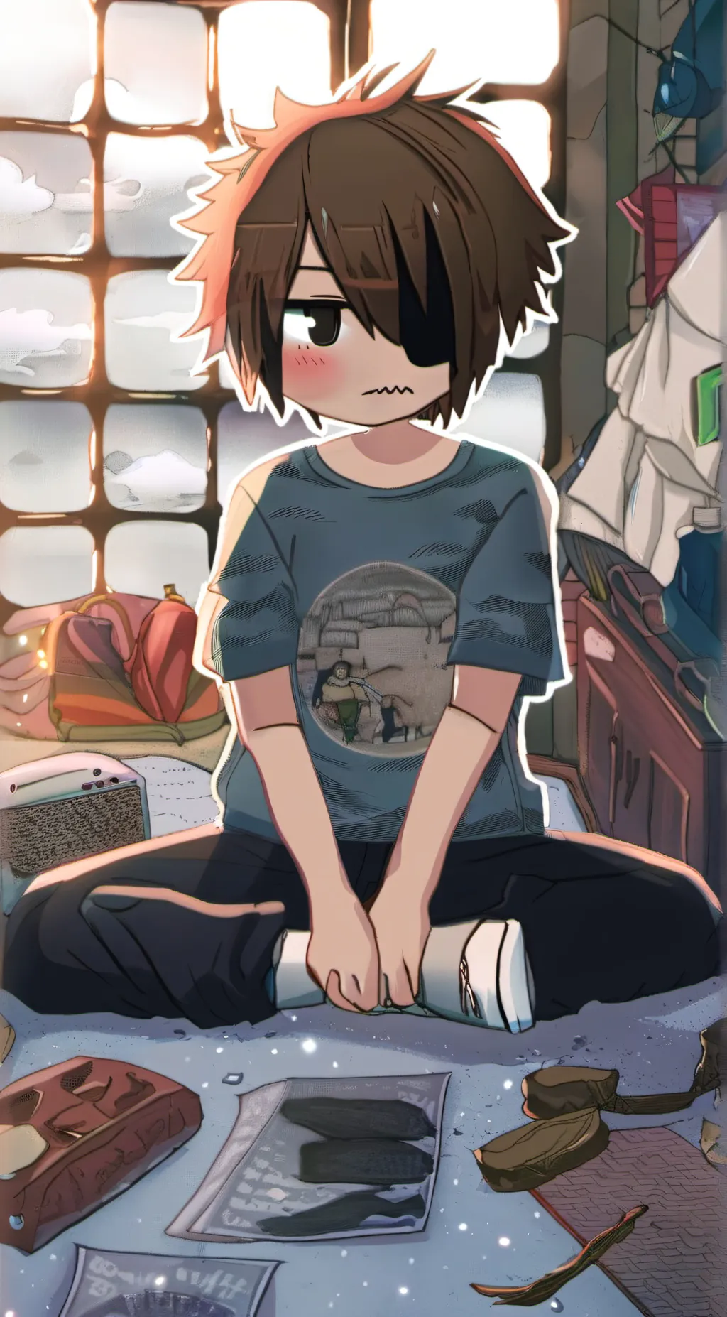 ai character: Me as a boy/max  background
