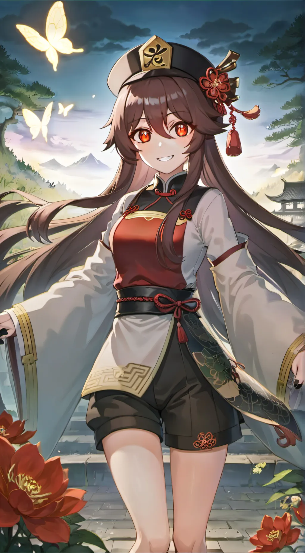 ai character: Hu Tao *again* background