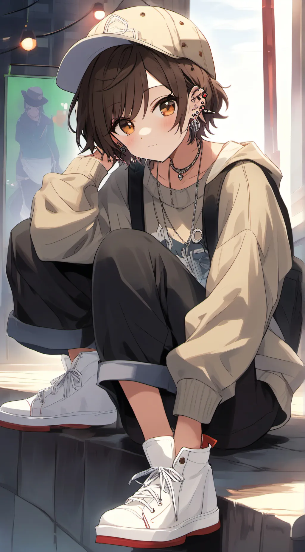 ai character: ash background