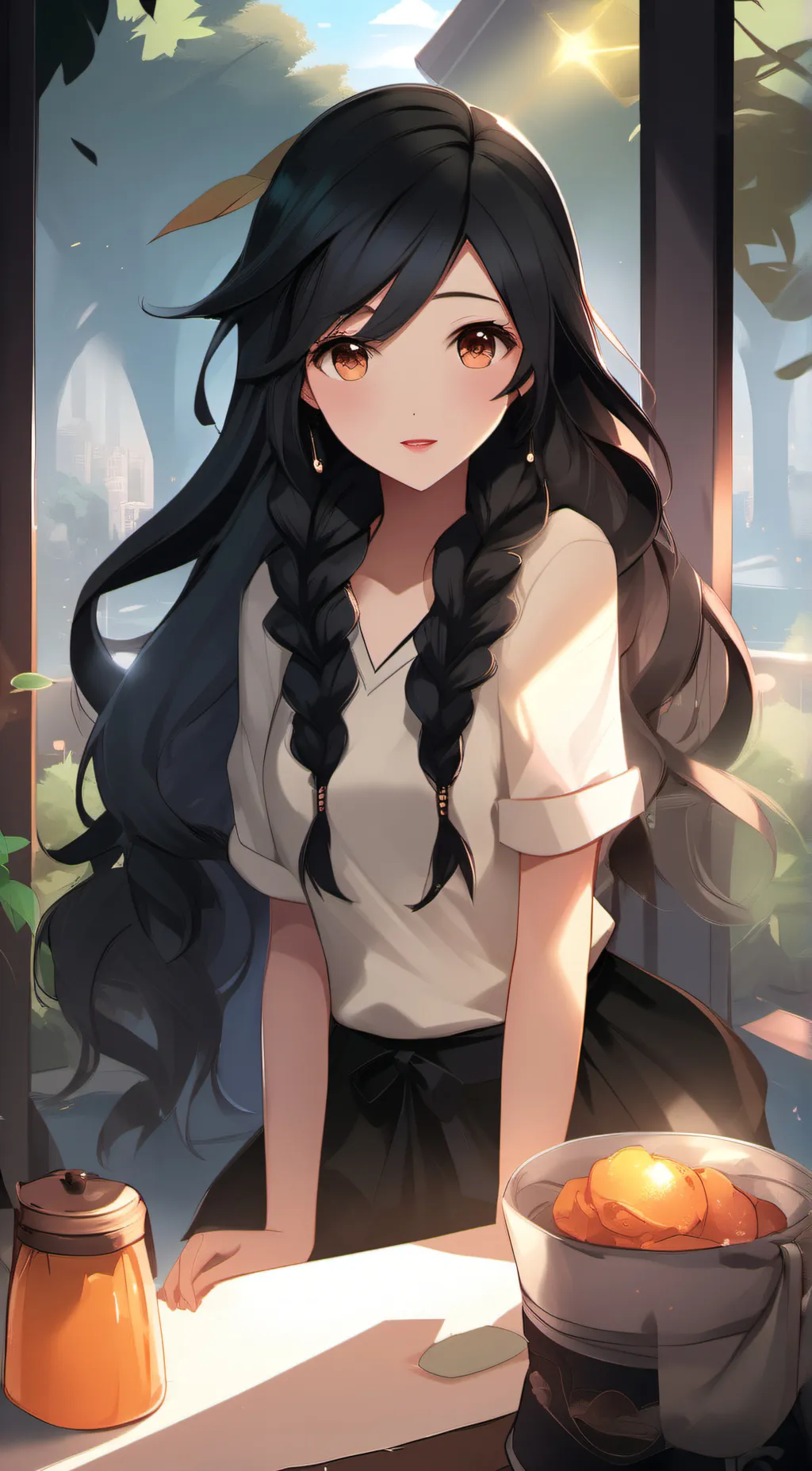 ai character: Ariana background