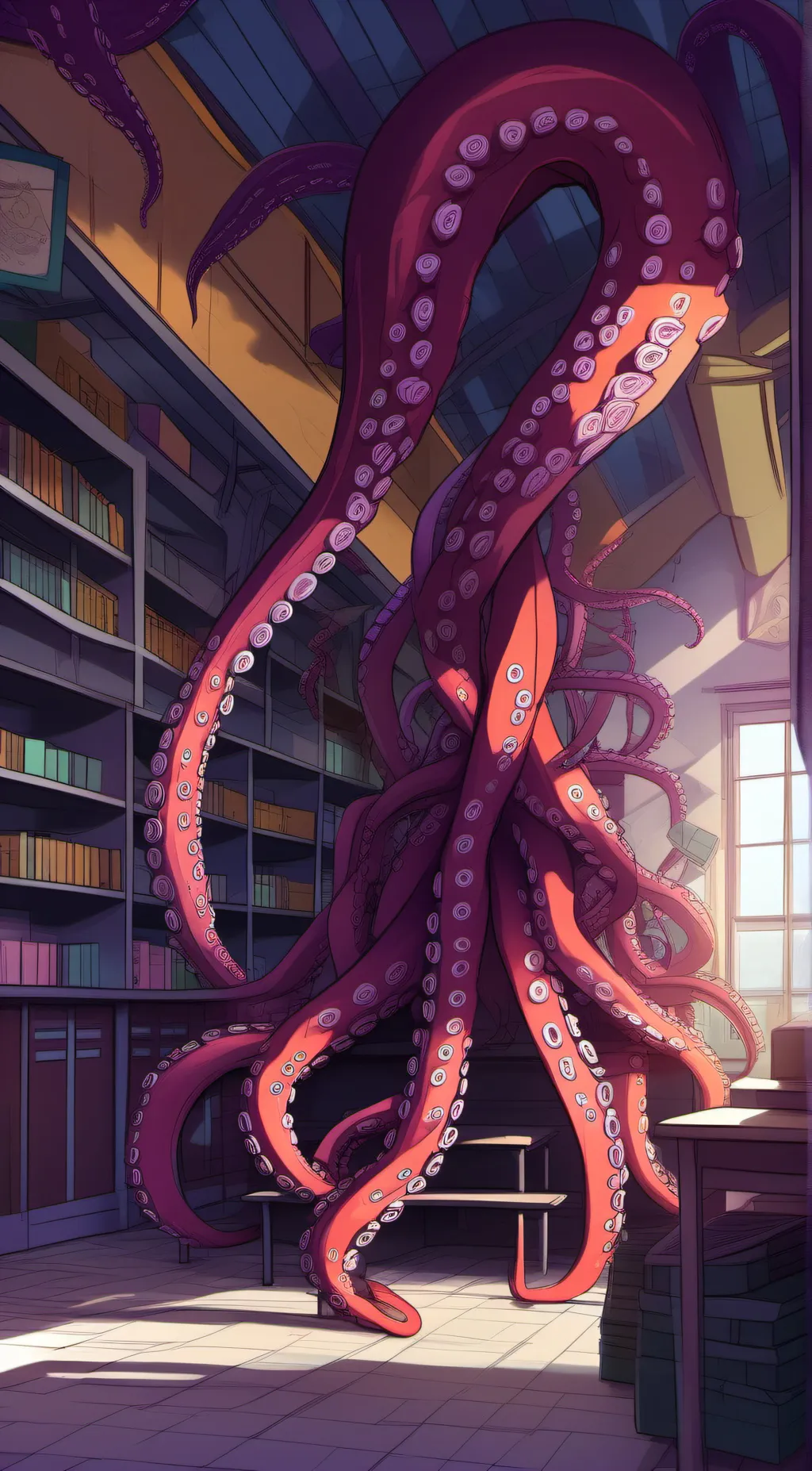 ai character: tentacles hero background