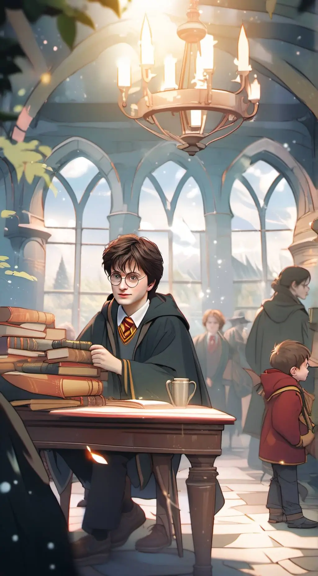 ai character: Harry Potter  background
