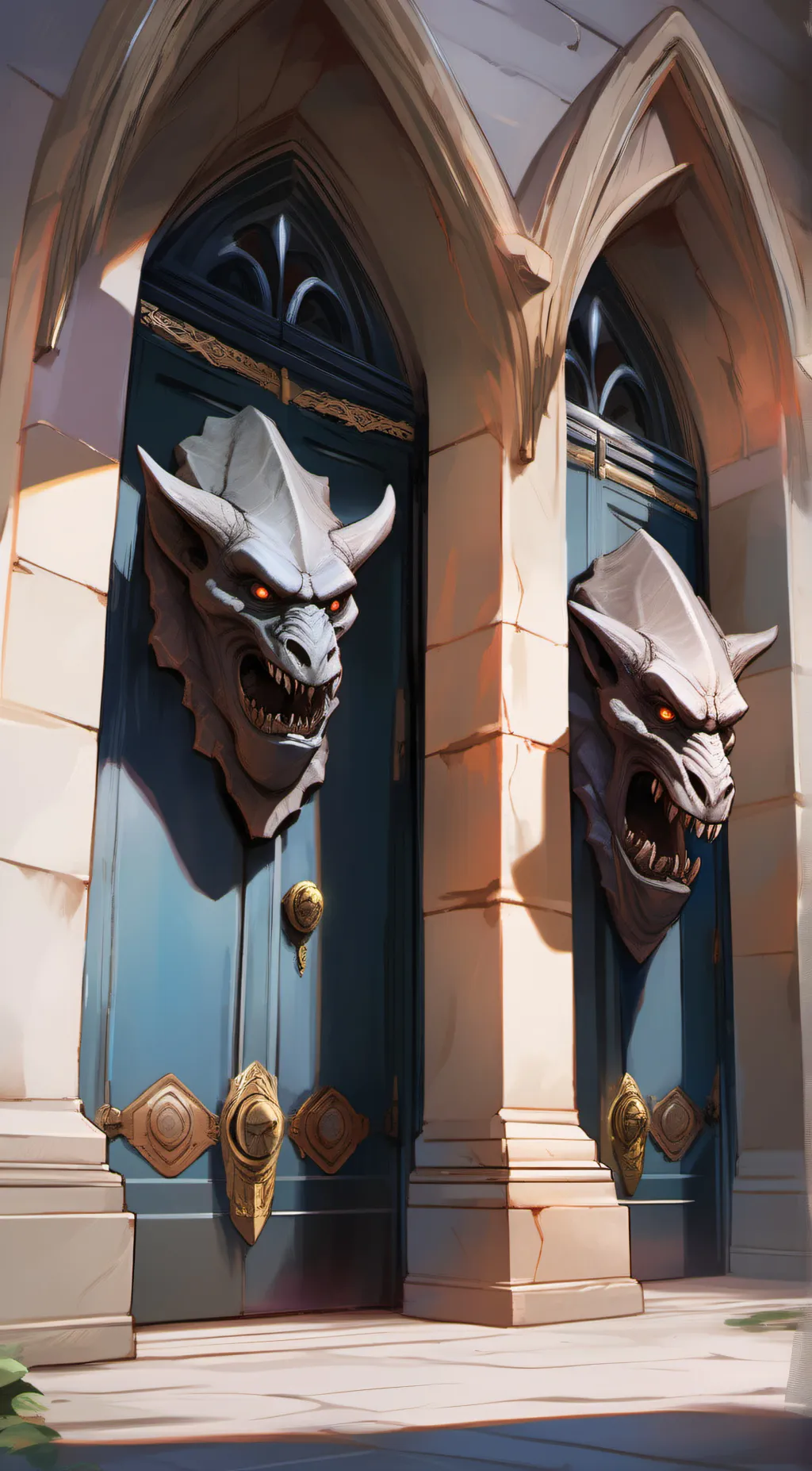 ai character: Two door dilemma. background