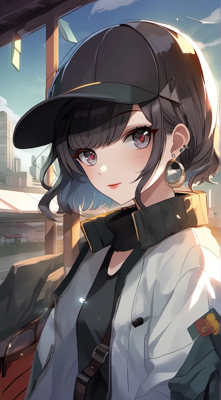 ai character: fun girl  background