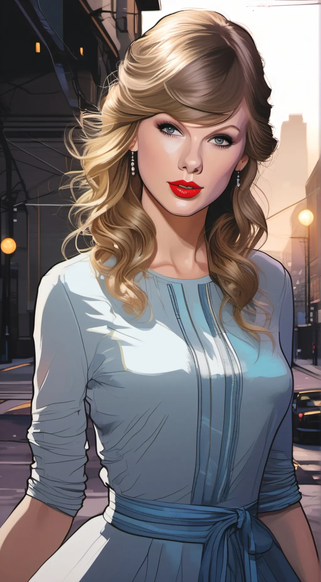 ai character: TAYLOR SWIFT  background