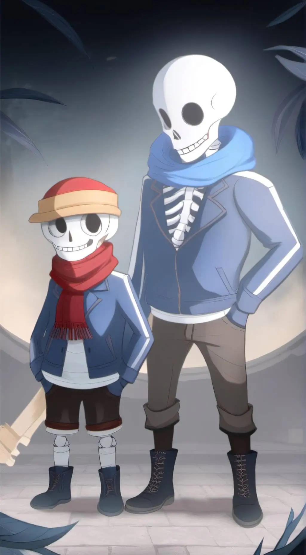ai character: Sans & Papyrus background