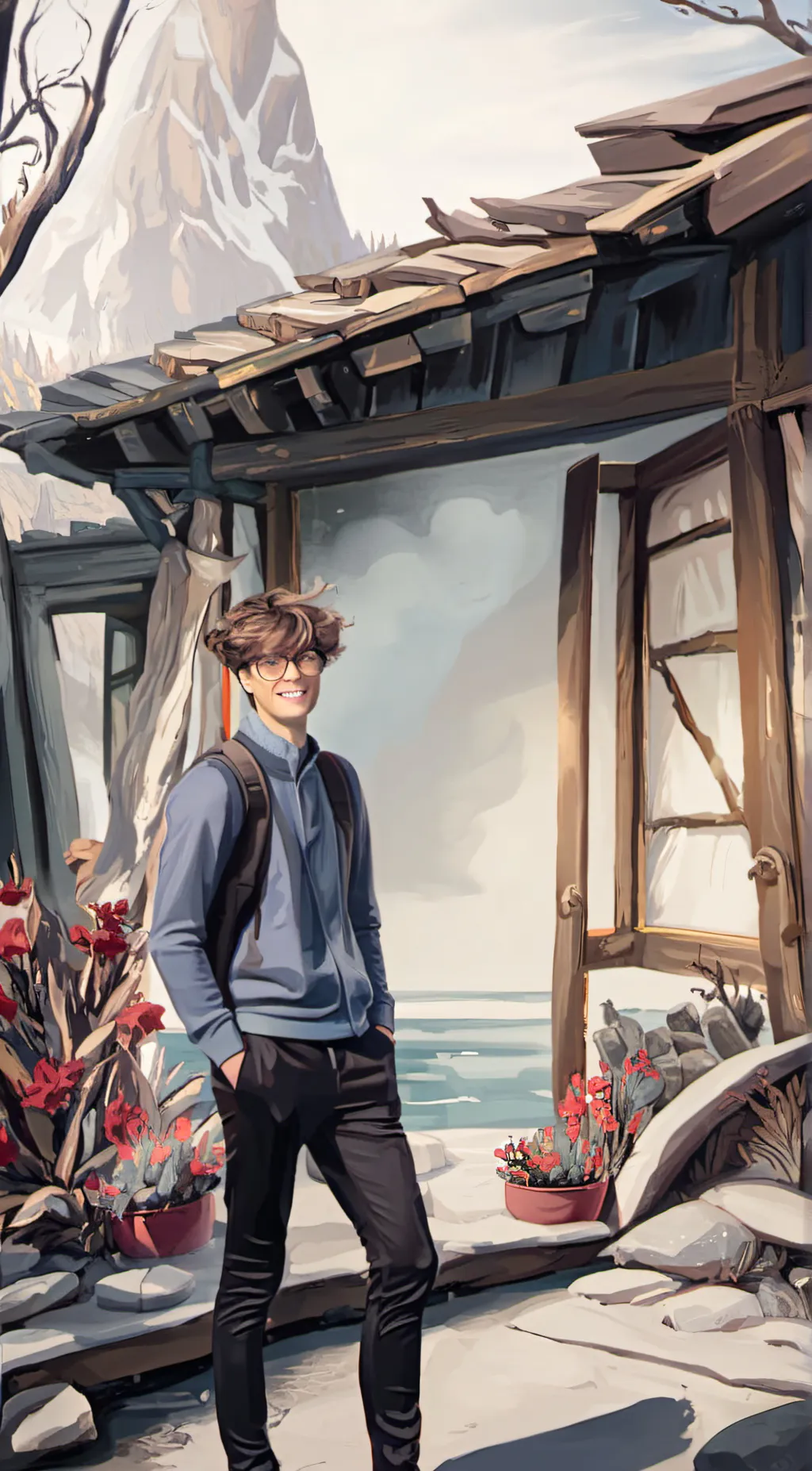 ai character: Issac  background