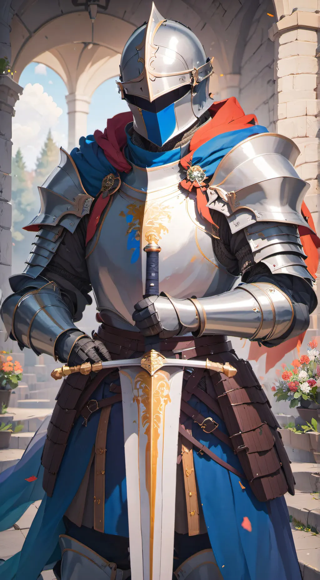 ai character: Ragnar the Blue background