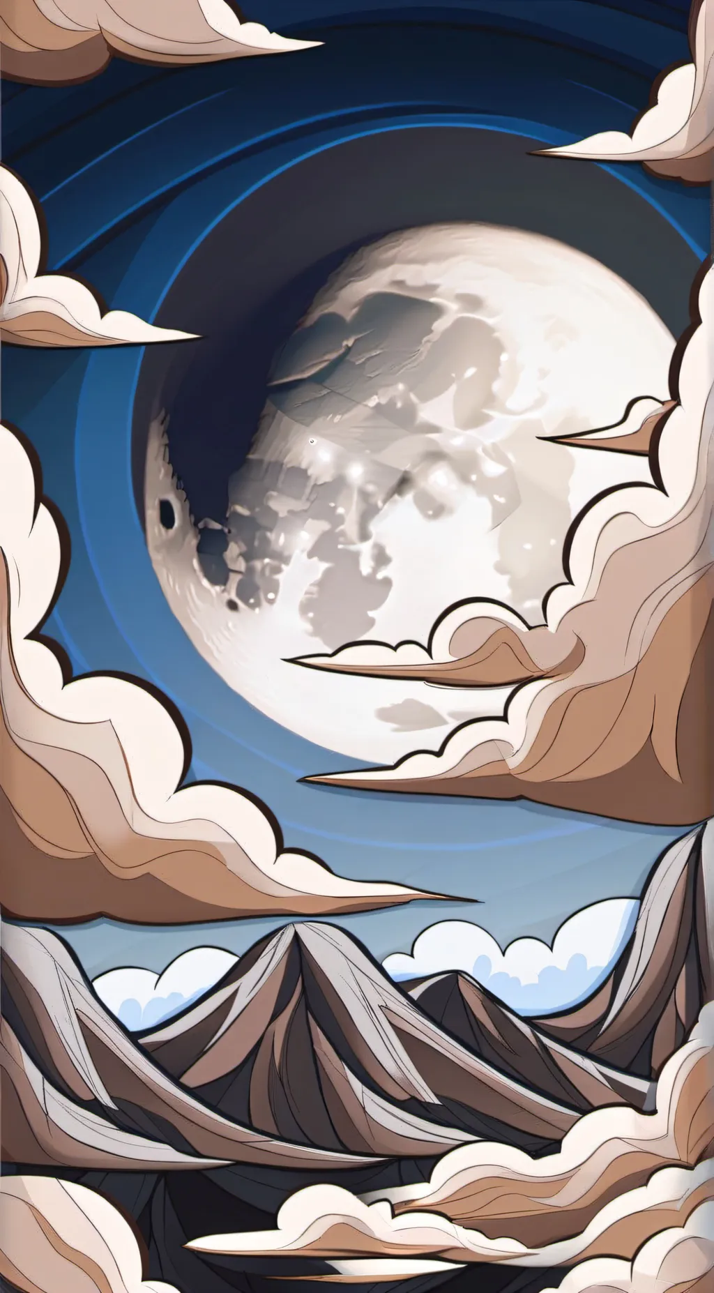 ai character: Moon background