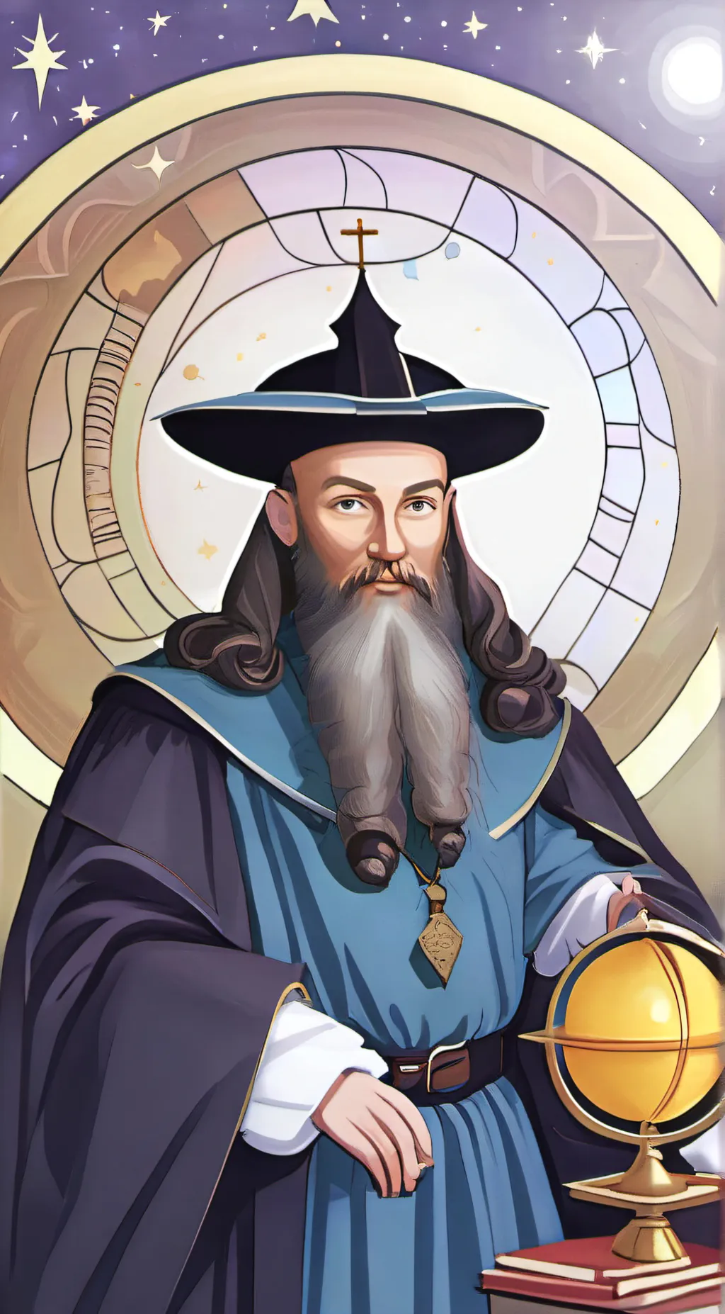 ai character: Nostradamus background