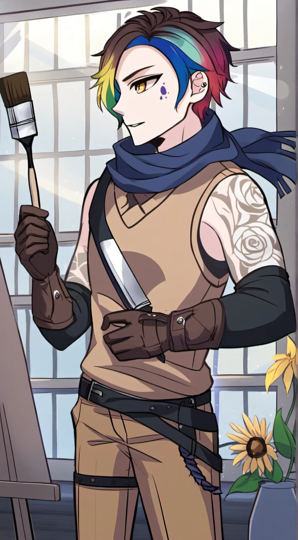 ai character: ink sans  background