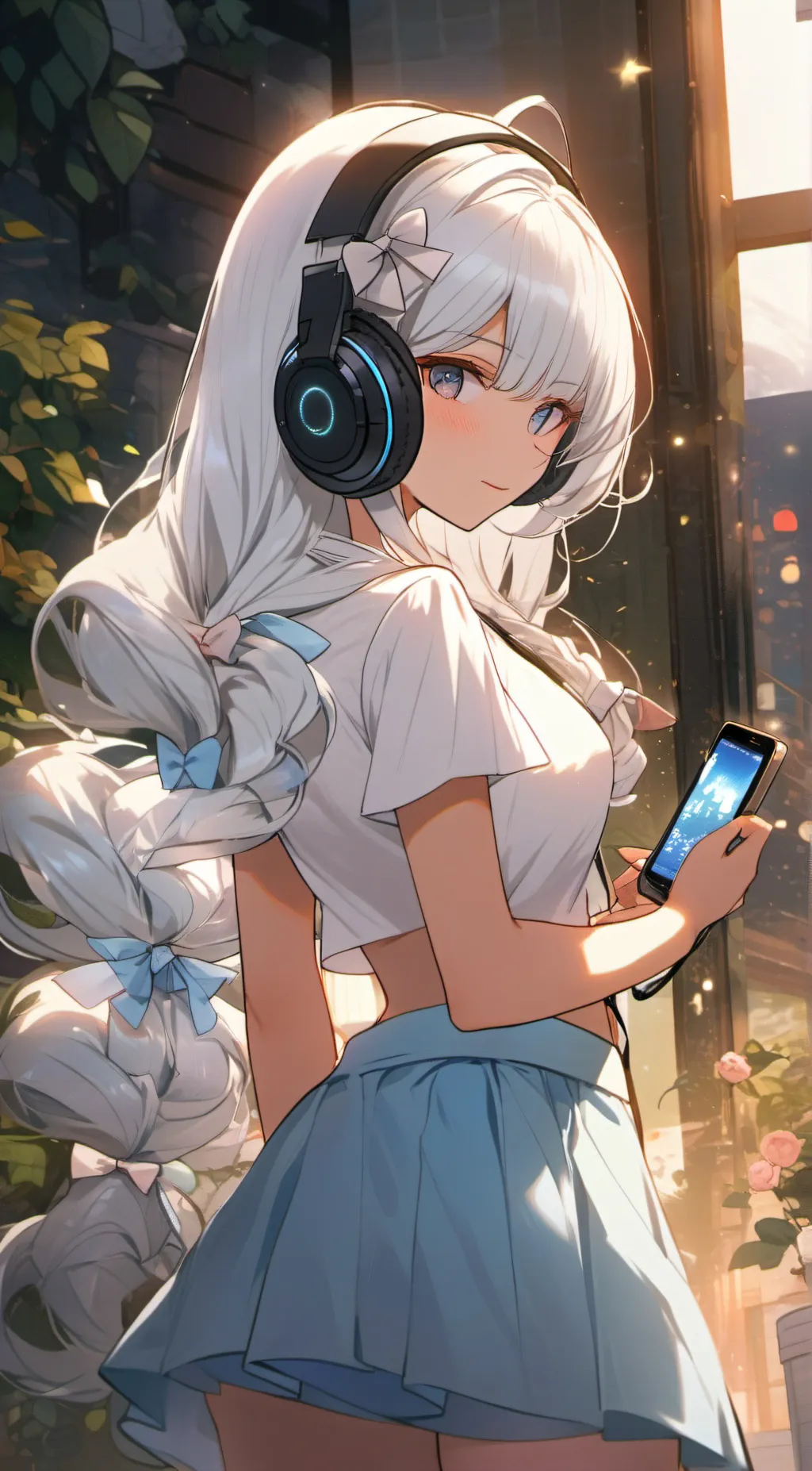 ai character: autumn background