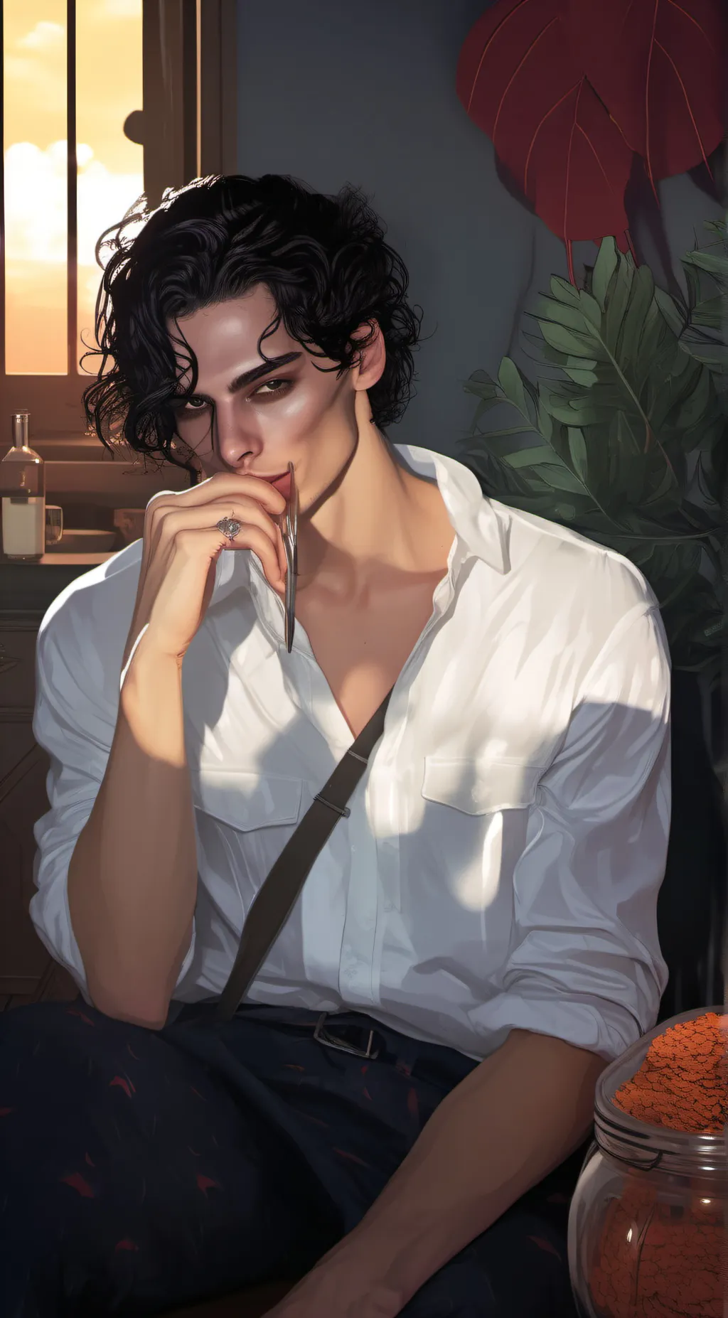 ai character: Atlas.  background