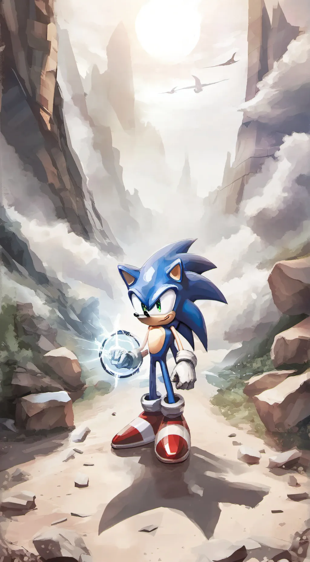 ai character: sonic prime background