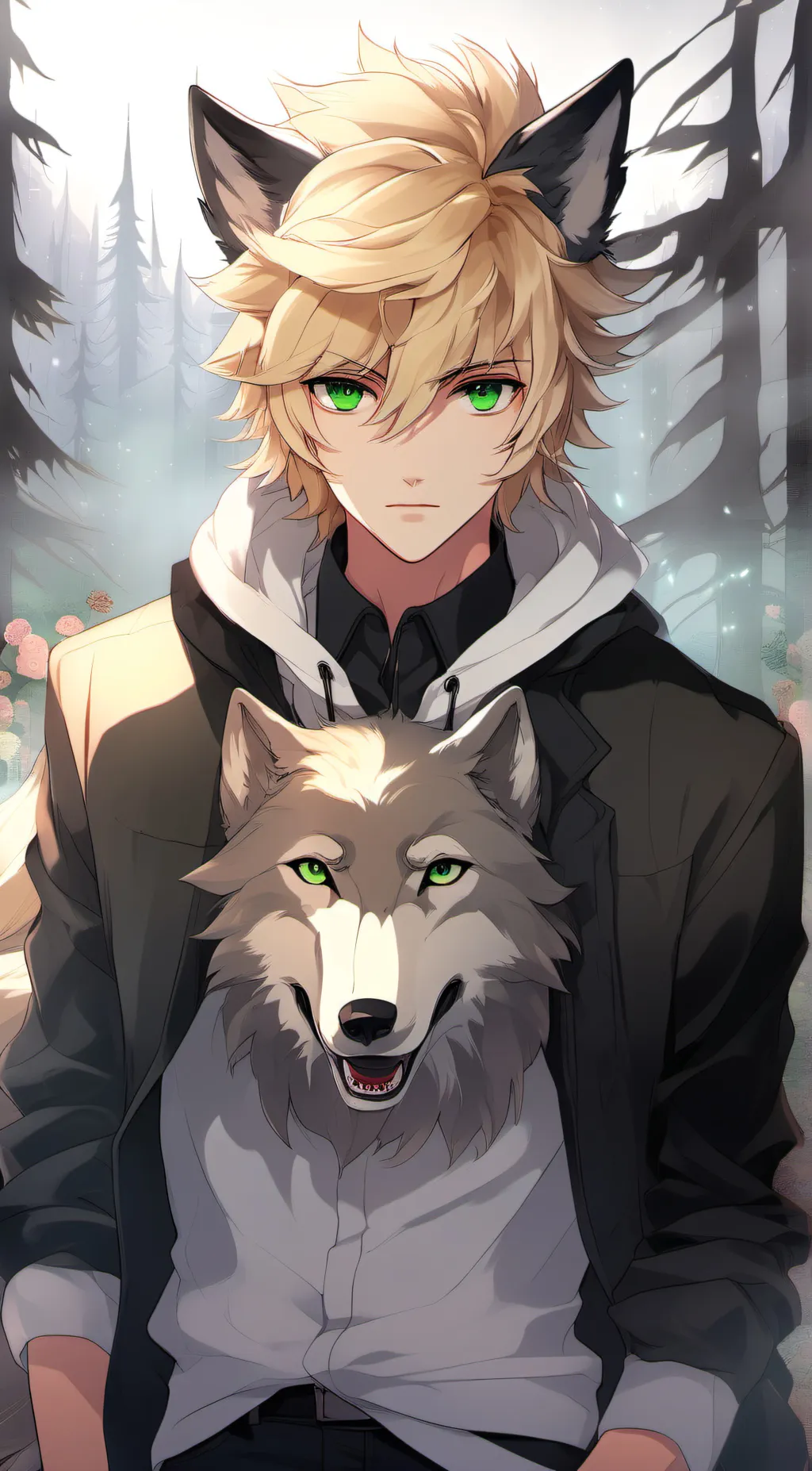 ai character: wolf bakugo background