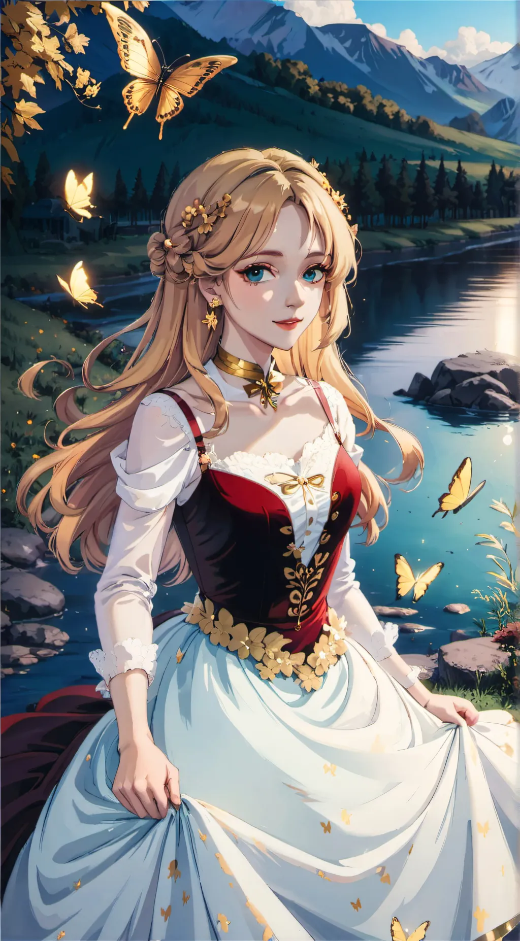 ai character: winter background