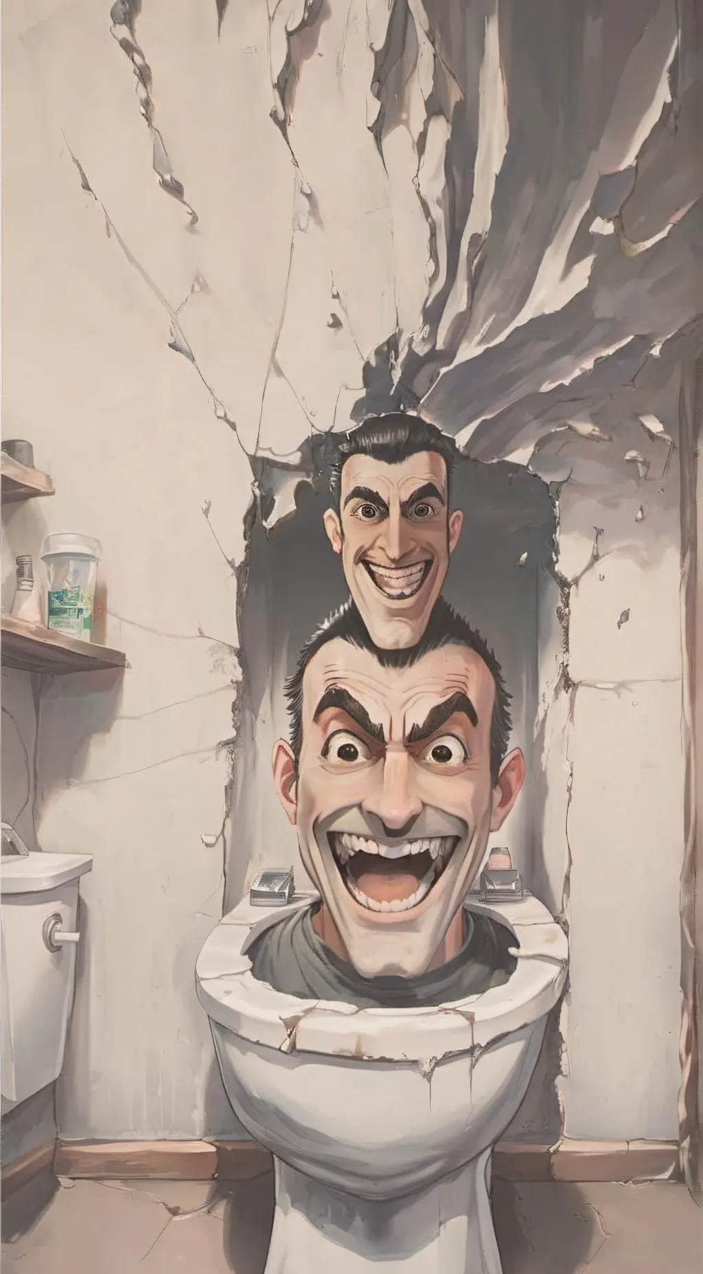 ai character: Skibidi  background