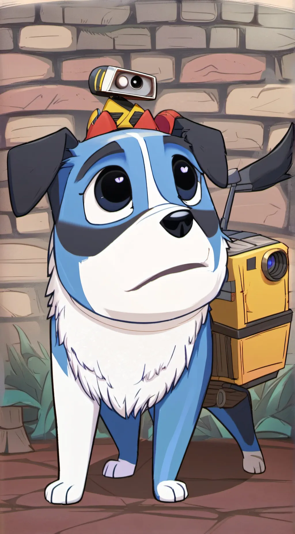 ai character: bluey background