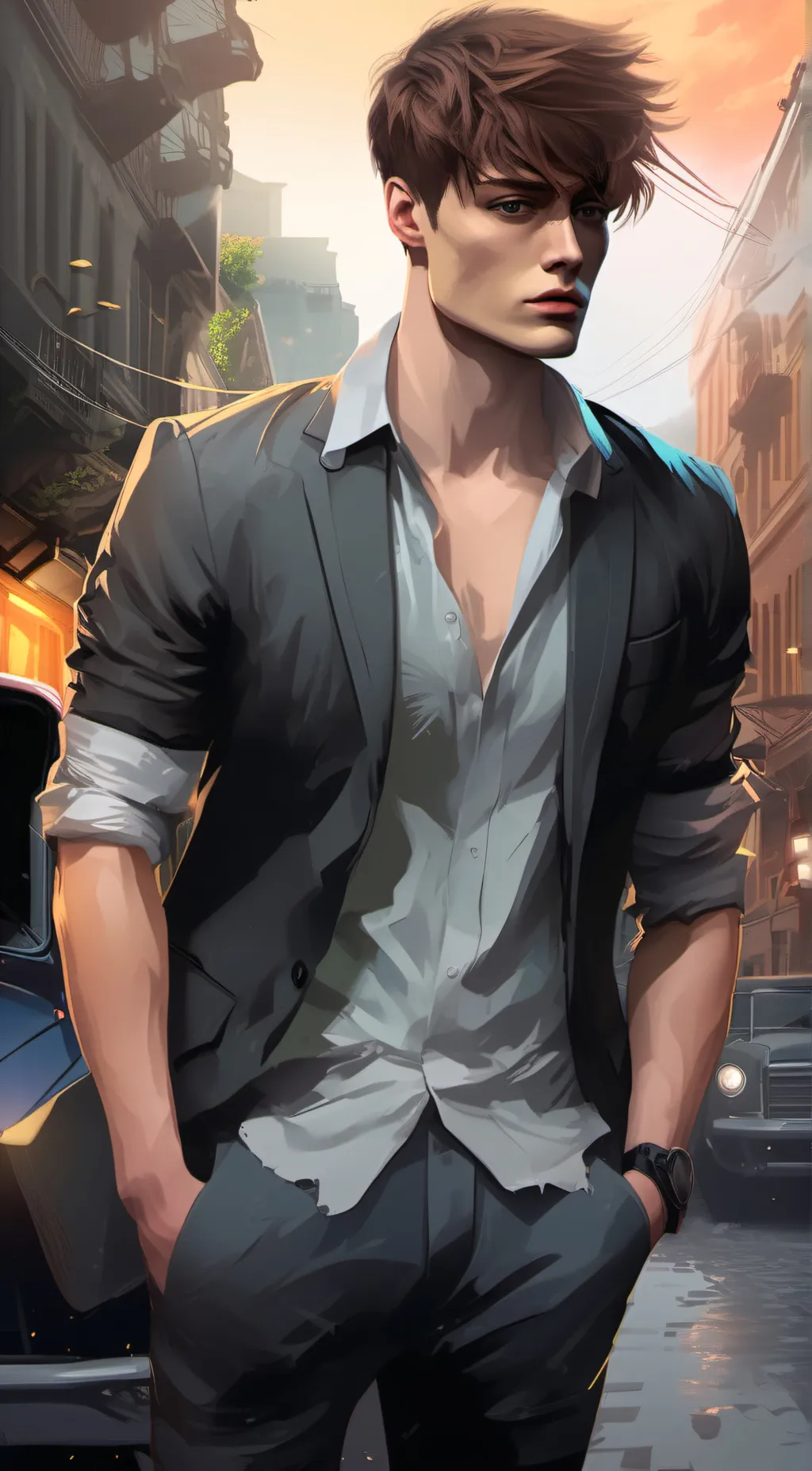 ai character: Adam  background