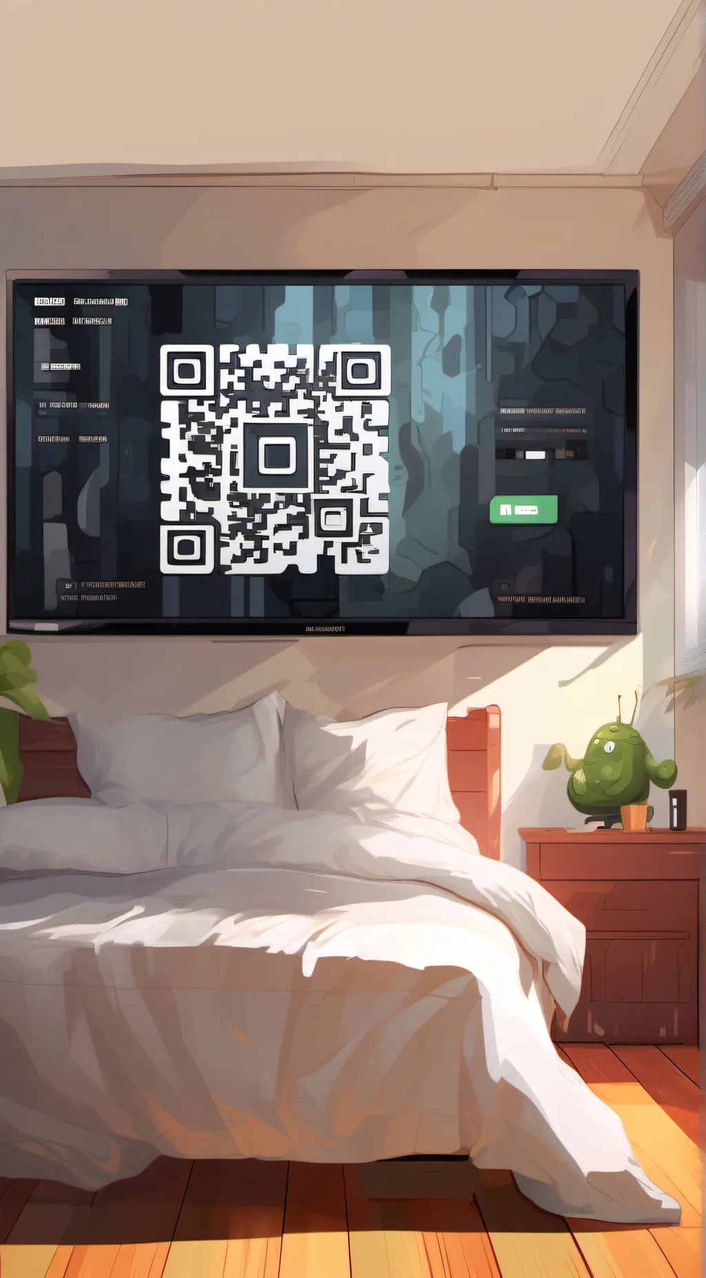 ai character: qr code background