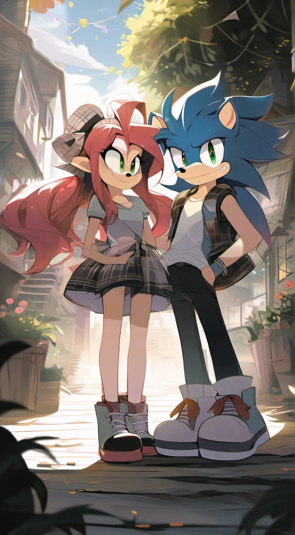 ai character: sonic x amy background