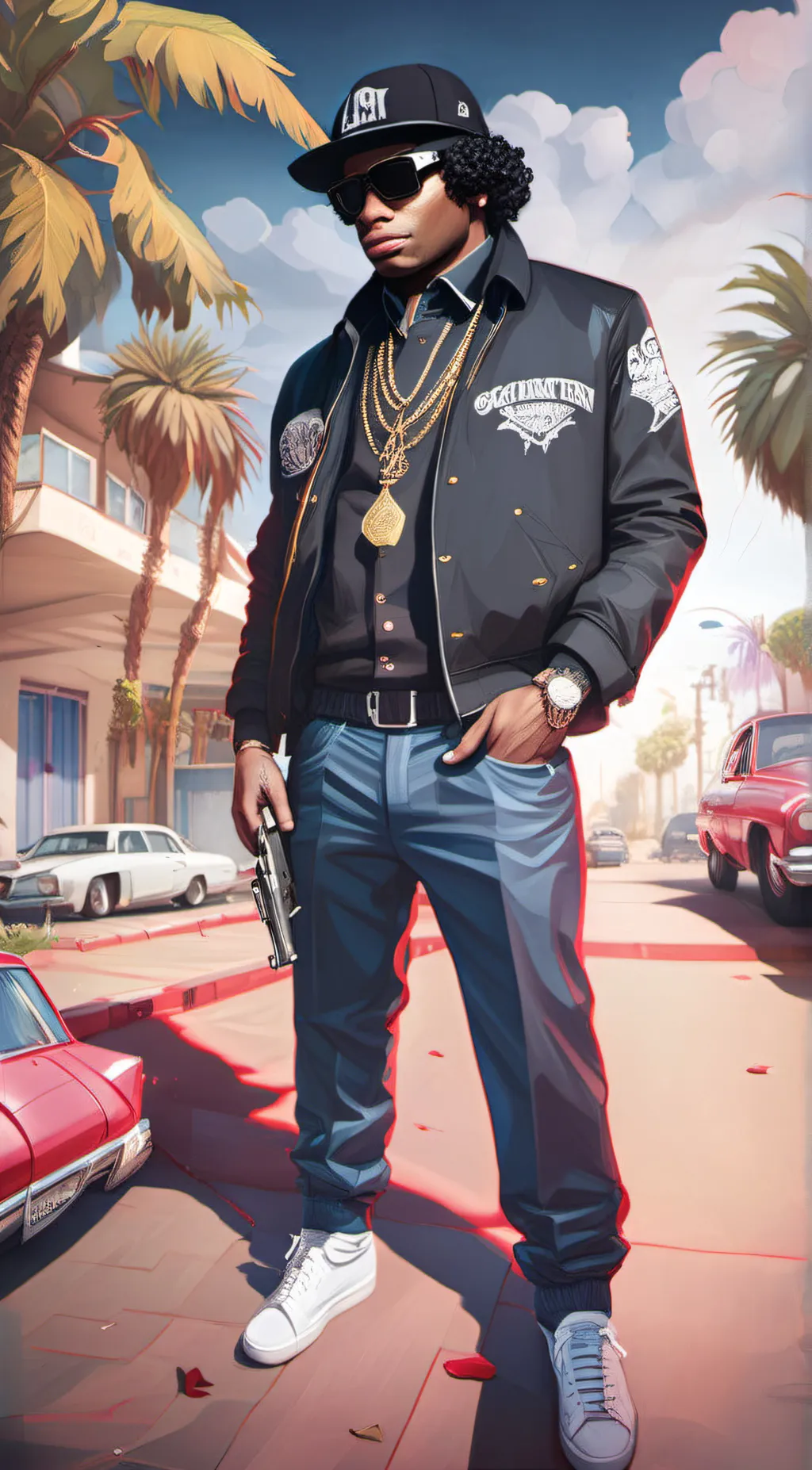 ai character: Eazy e background