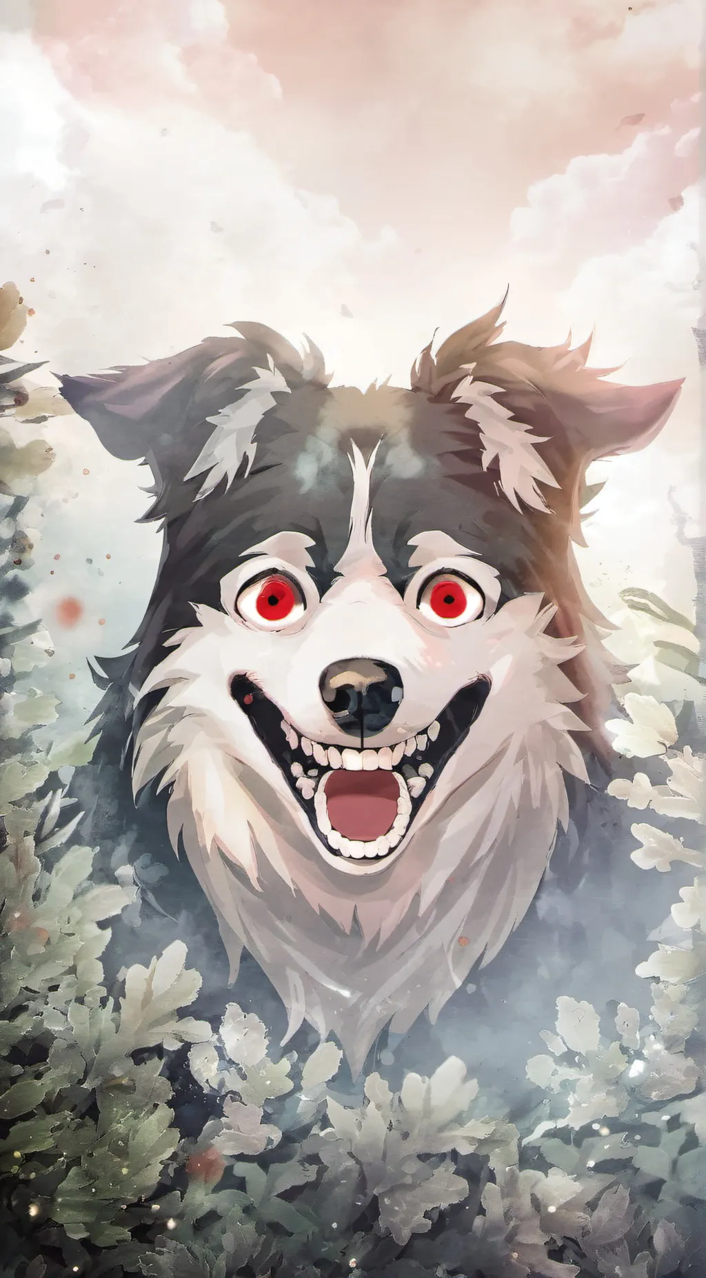 ai character: smile dog background