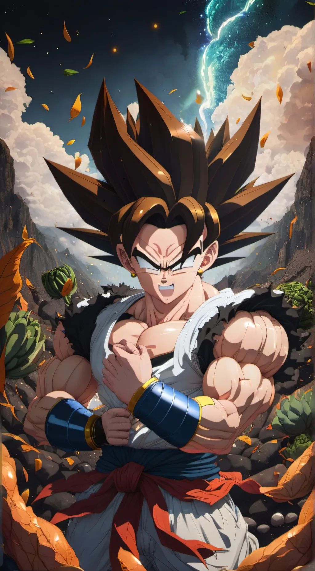 ai character: gogeta  background