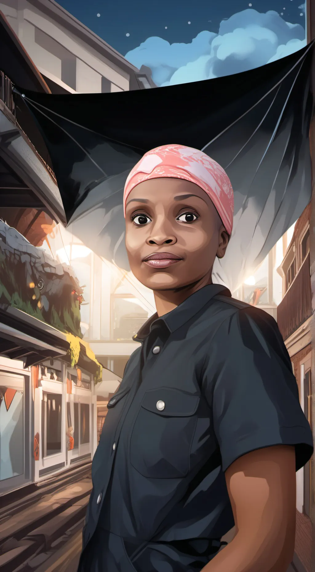 ai character: jackie Kim Martin  background