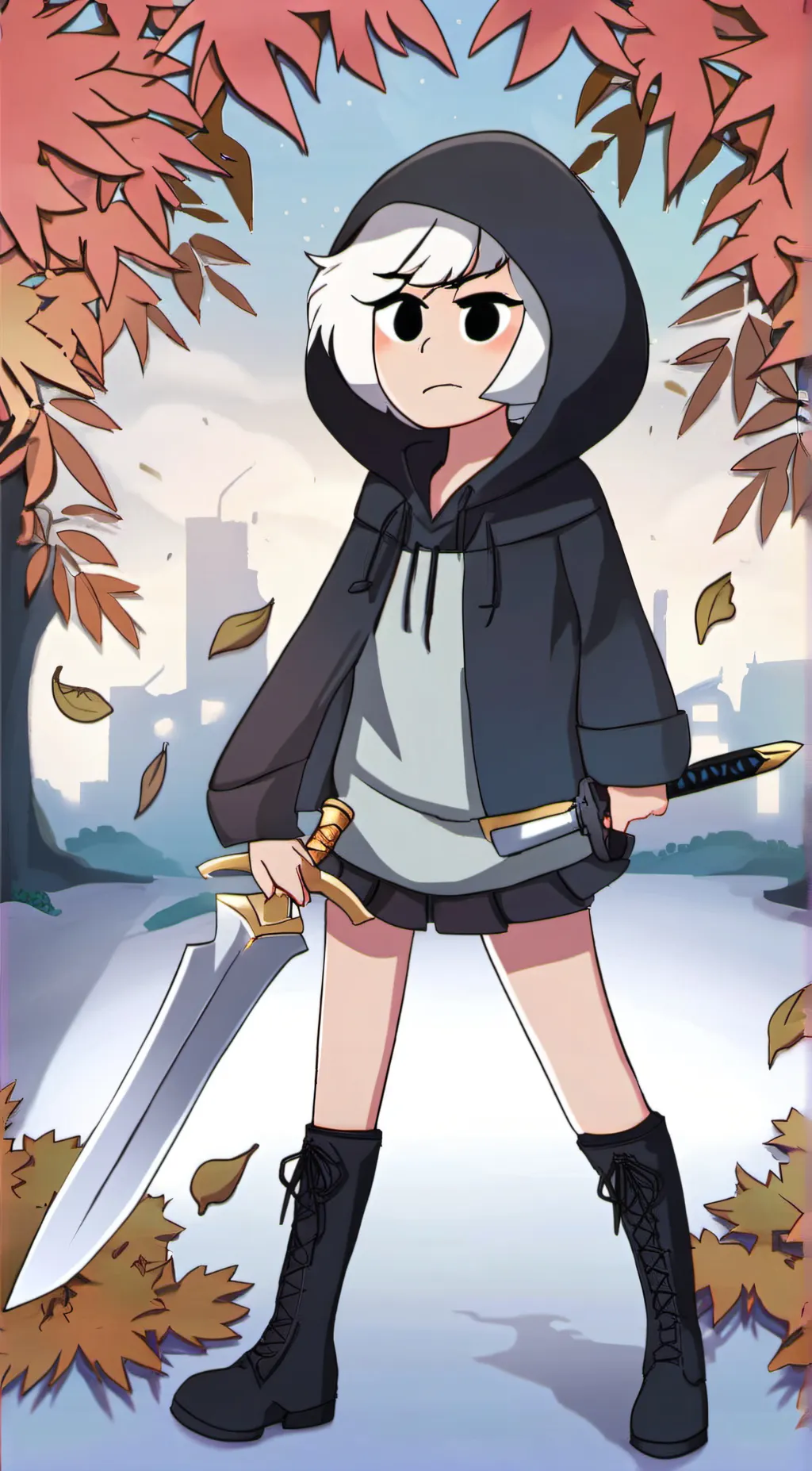 ai character: Autumn background
