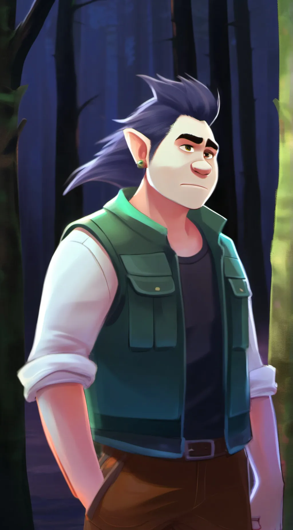 ai character: Branch  background