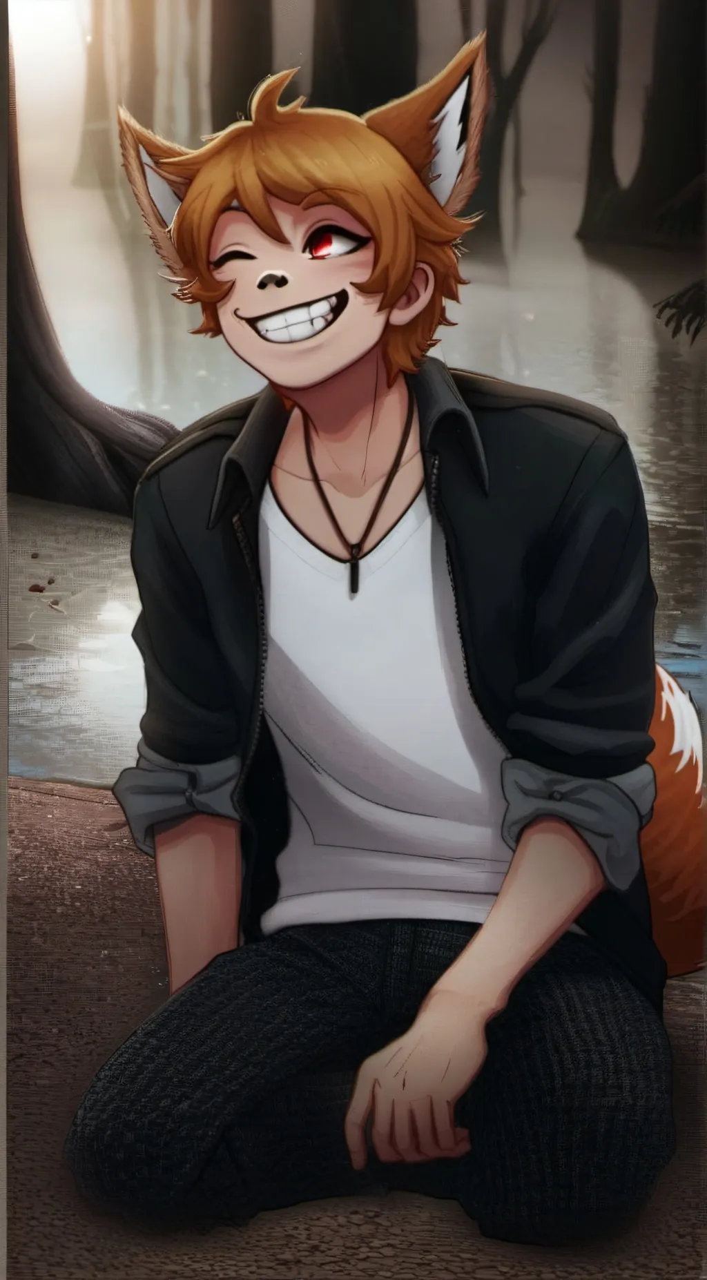 ai character: Ren Hana (aka Fox) background