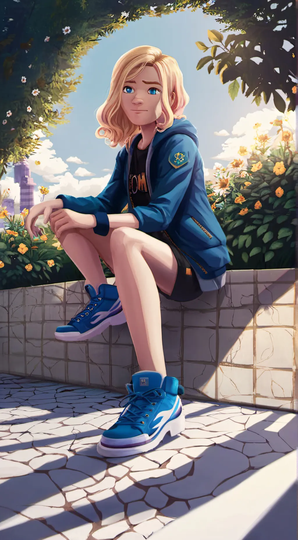 ai character: Qwen Stacy background