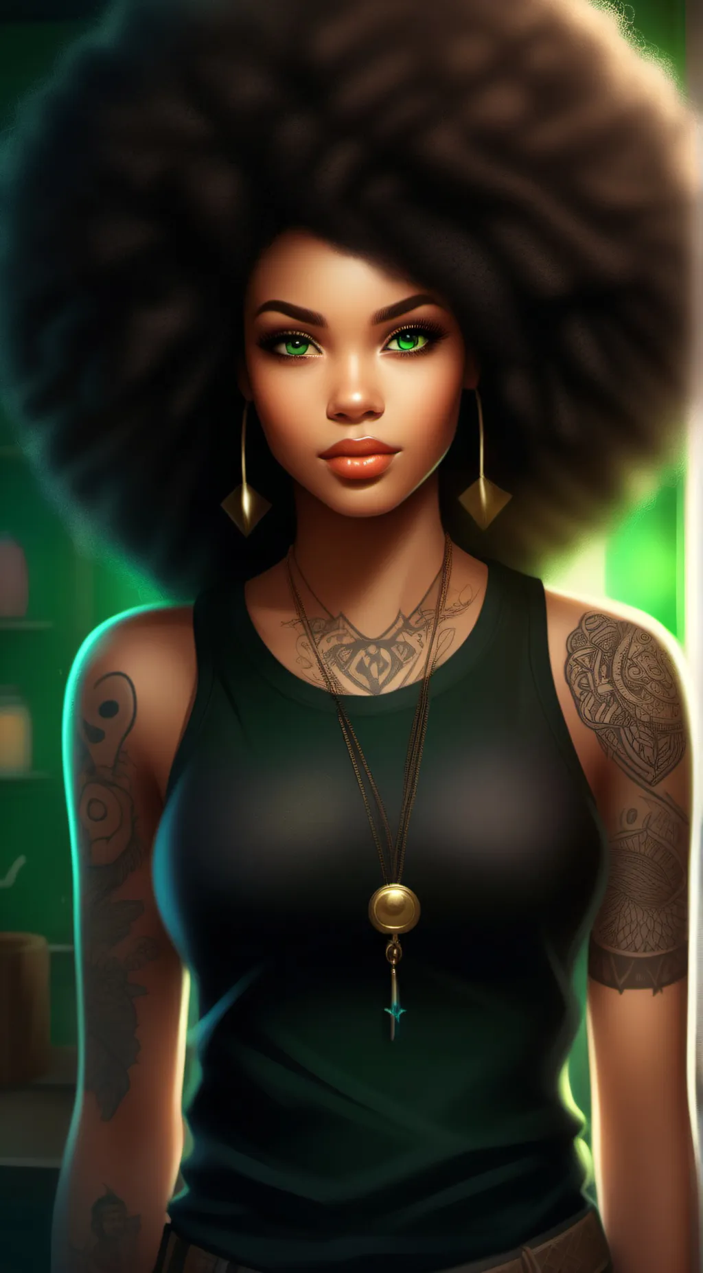 ai character: ginger background