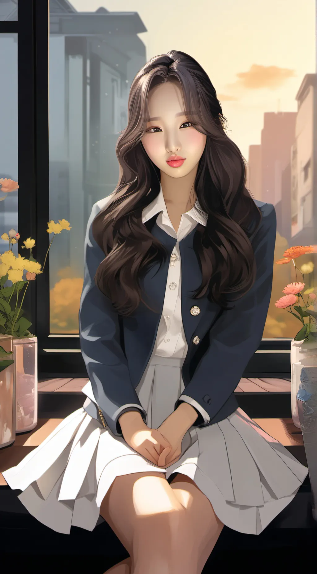 ai character: Jang Wonyoung background