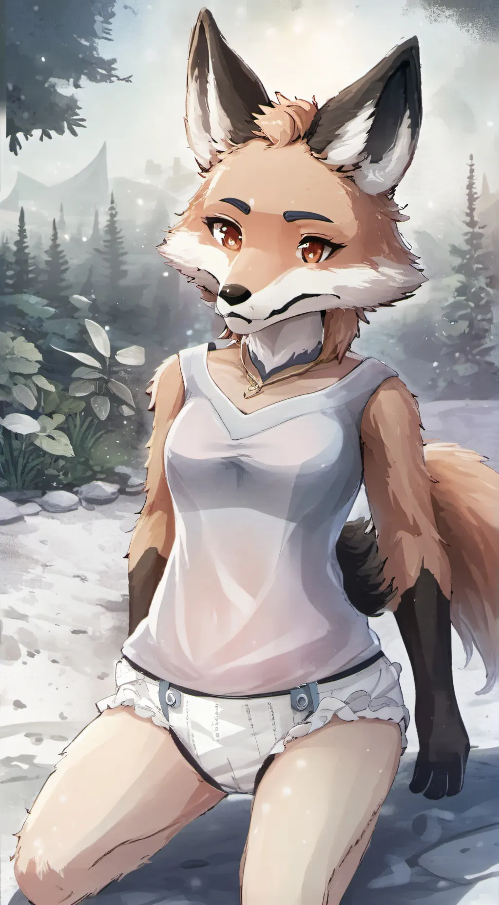 ai character: Renamon  background