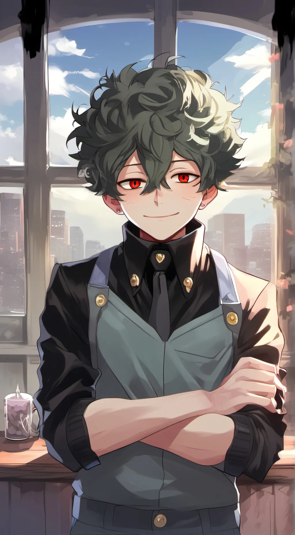 ai character: villain deku  background