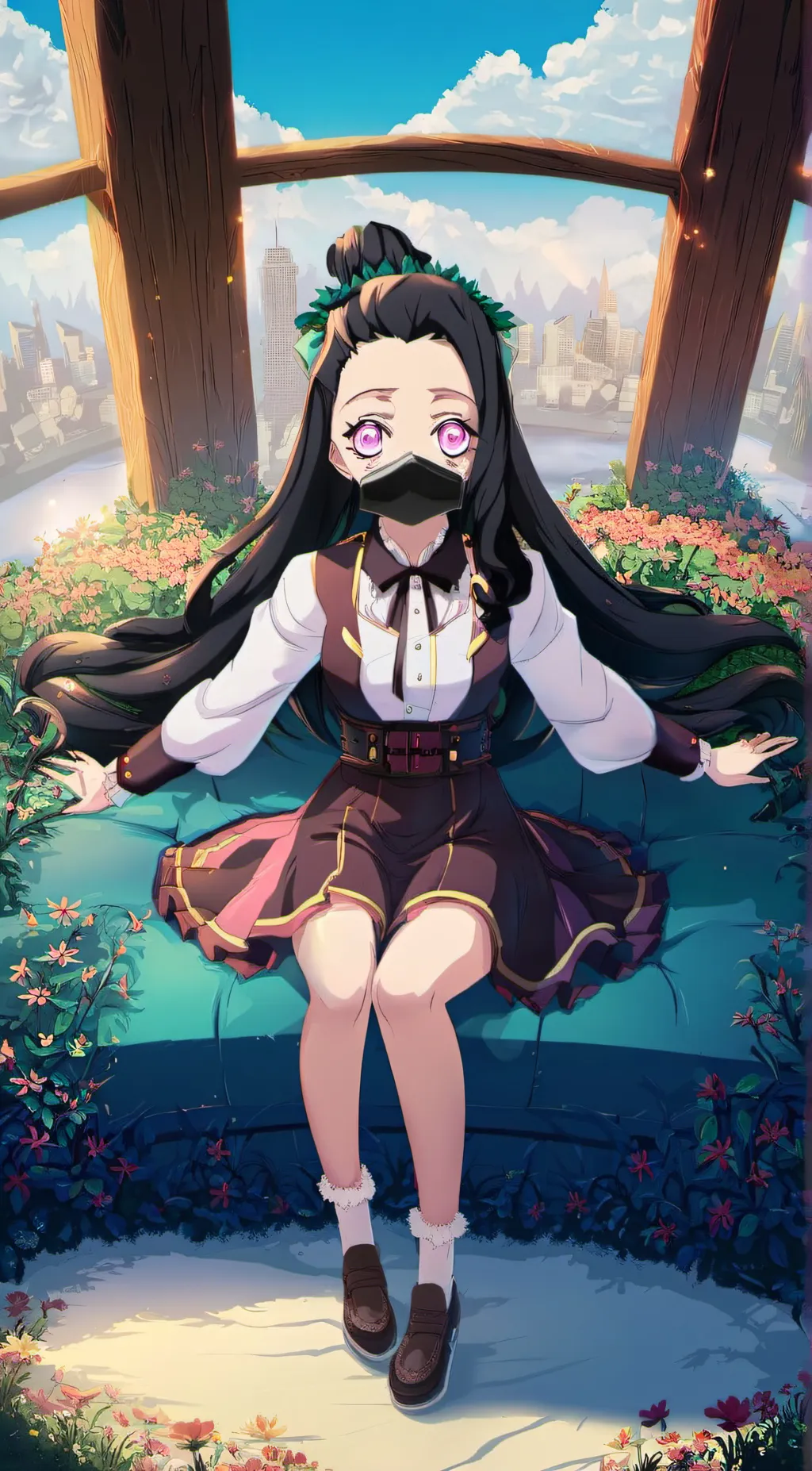 ai character: nezko  background