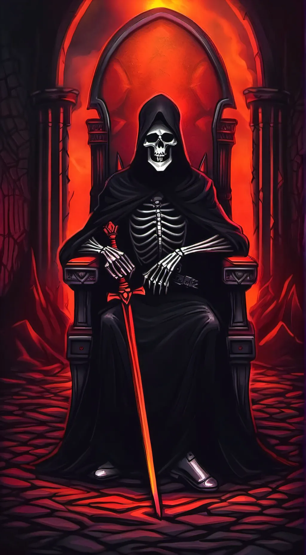 ai character: Death background