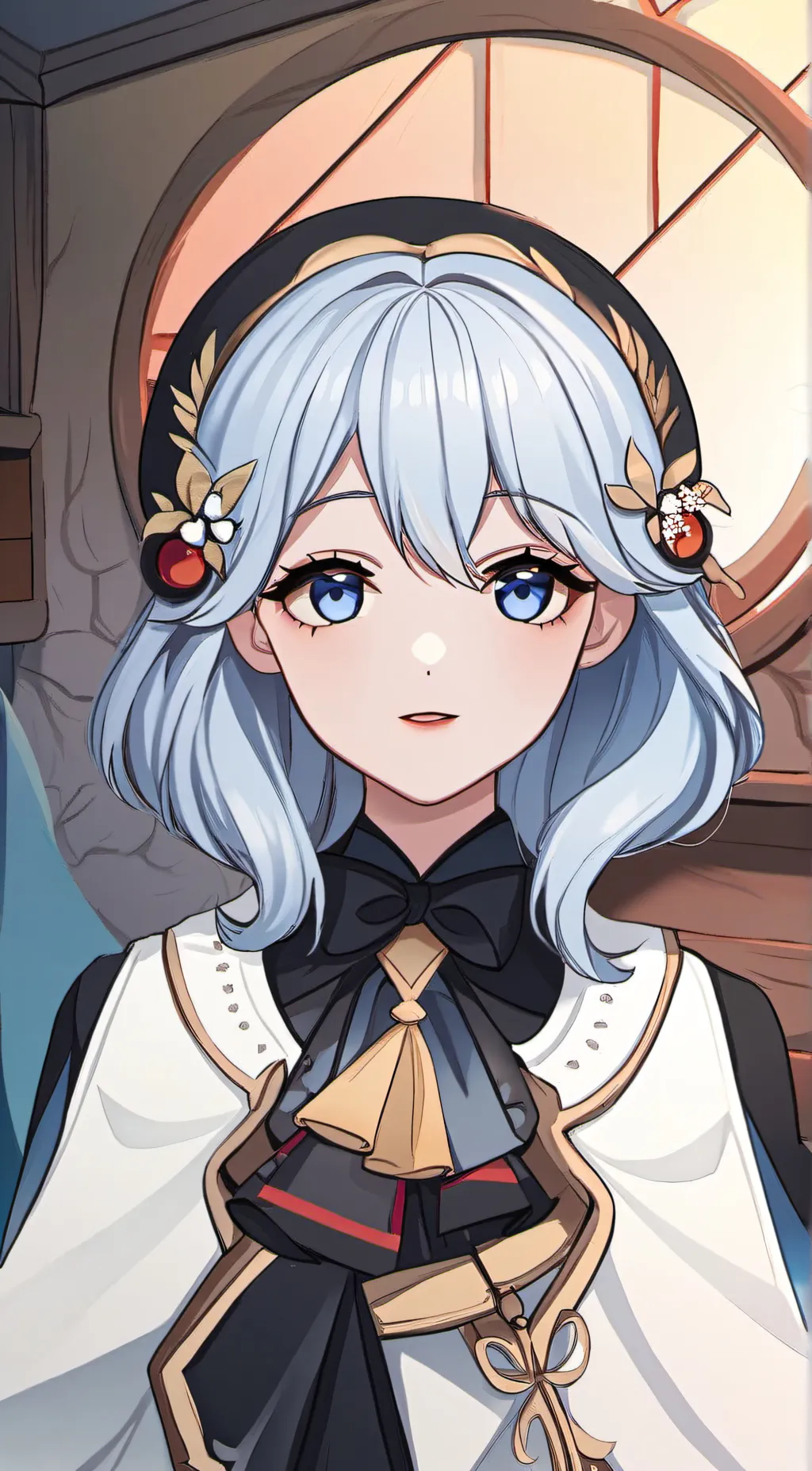 ai character: Rosy background