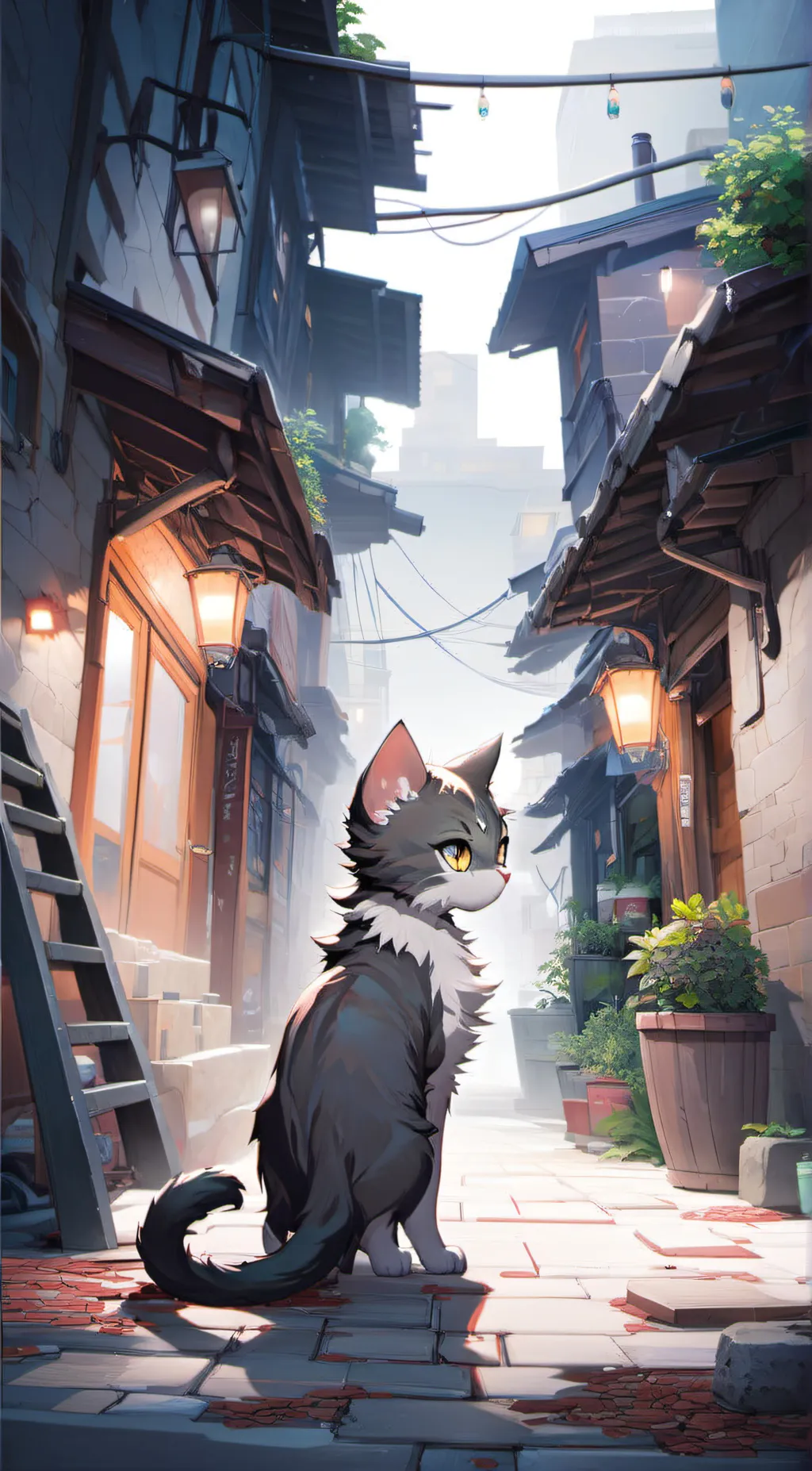 ai character: Lost kitten background